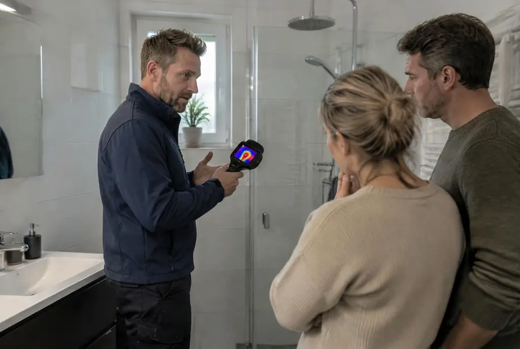 Lekdetectie Uden – specialist legt bevindingen uit aan bewoner