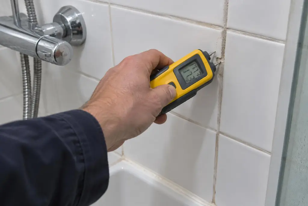 Lekdetectie Uden – vochtmeter op badkamertegels bij de douche